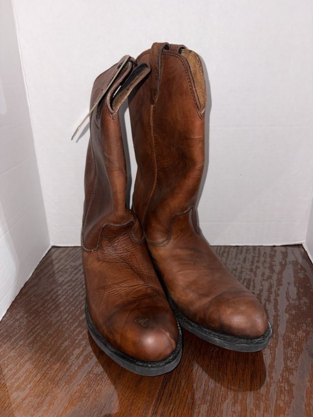 Georgia Boots G5755 Farm & Ranch Western Cowboy Leather Boots Men 9.5 Wellington